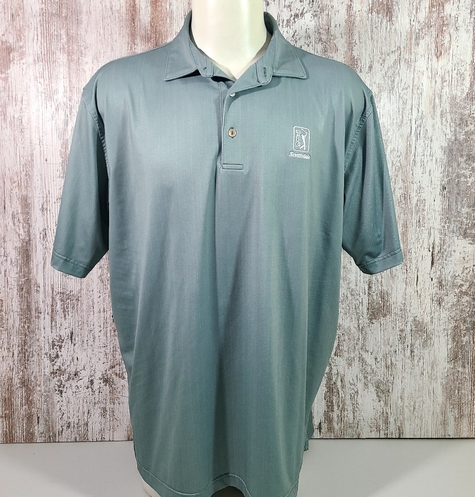 Men's Peter Millar Summer Comfort golf polo TPC Scottsdale Mint size XL